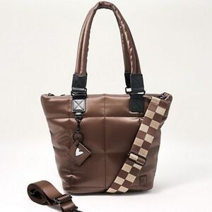 IHKWIP Checkmate Quilted Tote W/ 2 Crossbody Straps